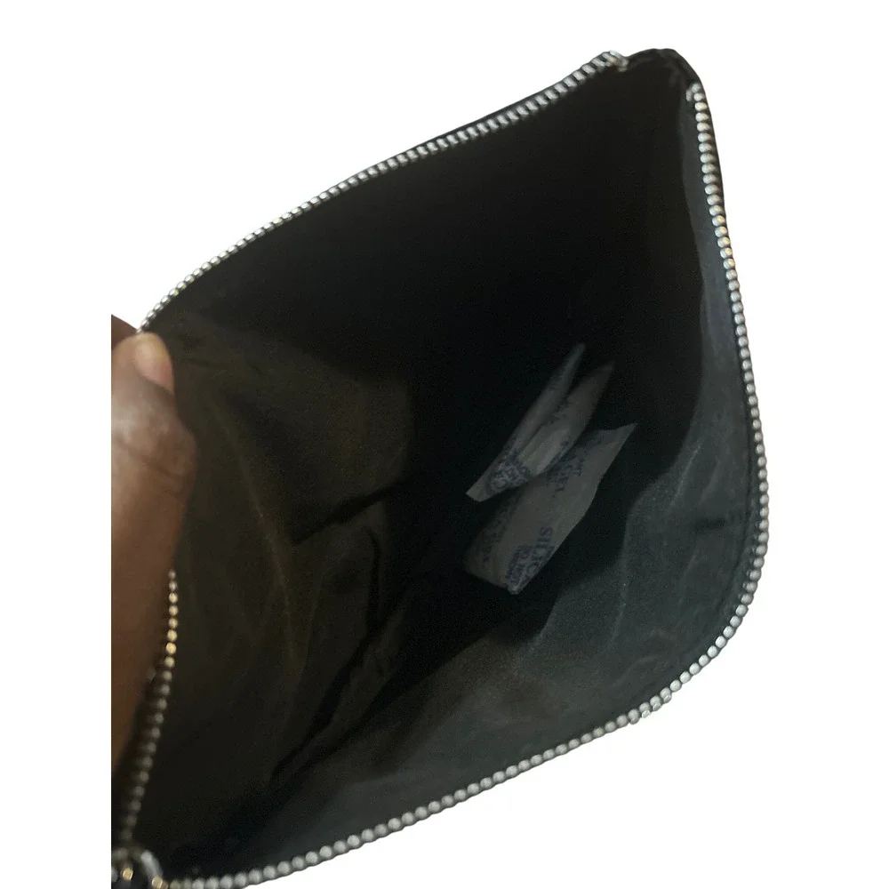 Prada Beauty Black Nylon Cosmetic Makeup Bag Zipper Pouch Luxury Travel Case